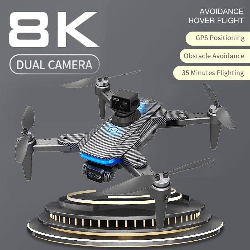 HJ90 PRO GPS Drone 8K Dual HD Câmera Obstáculo Evitar o Tempo de Flighting 35Min 5G WIFI FPV Dobrável Quadcopter RC Dron Presentes