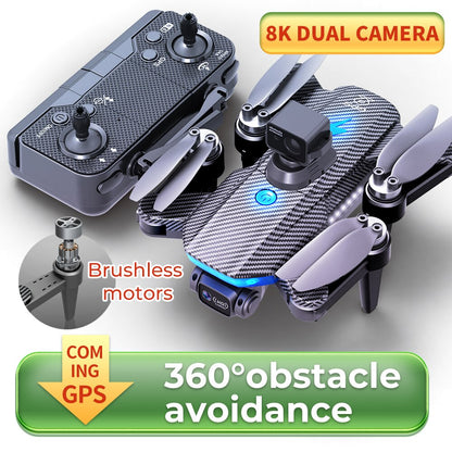 HJ90 PRO GPS Drone 8K Dual HD Câmera Obstáculo Evitar o Tempo de Flighting 35Min 5G WIFI FPV Dobrável Quadcopter RC Dron Presentes