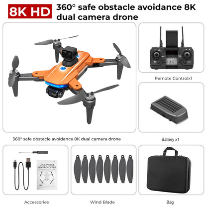 HJ90 PRO GPS Drone 8K Dual HD Câmera Obstáculo Evitar o Tempo de Flighting 35Min 5G WIFI FPV Dobrável Quadcopter RC Dron Presentes
