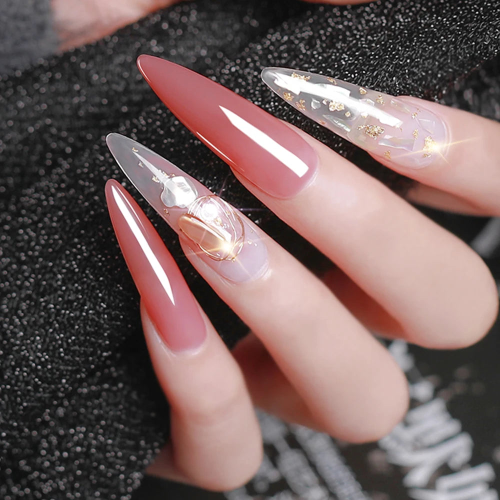 Beautilux Soak Off Hard Builder Nail Art Gel UV LED Clear Pink Nude Camouflage Milky Nail Enhancement Extension Gel Nails 10g