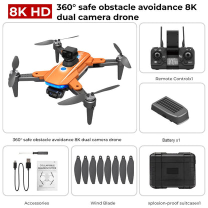 HJ90 PRO GPS Drone 8K Dual HD Câmera Obstáculo Evitar o Tempo de Flighting 35Min 5G WIFI FPV Dobrável Quadcopter RC Dron Presentes