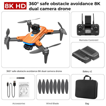 HJ90 PRO GPS Drone 8K Dual HD Câmera Obstáculo Evitar o Tempo de Flighting 35Min 5G WIFI FPV Dobrável Quadcopter RC Dron Presentes