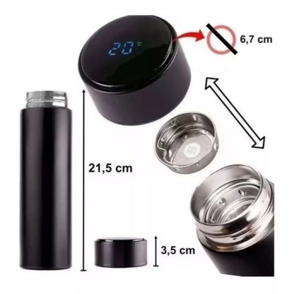 Garrafa Térmica Inteligente Sensor De Temperatura Digital Led -  Café, Água, Quente, Gelado
