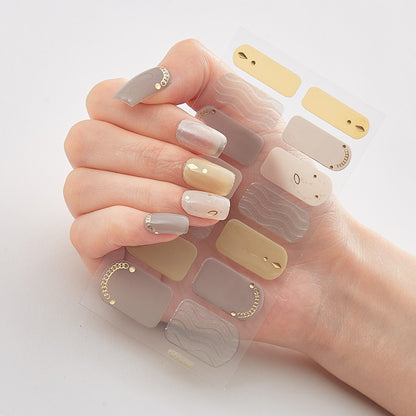 Four Sorts 0f Nail Stickers Nails Art Decoration Manicure Shiny Nail Decoration Decals Plain Stickers Nail Accesoires Women