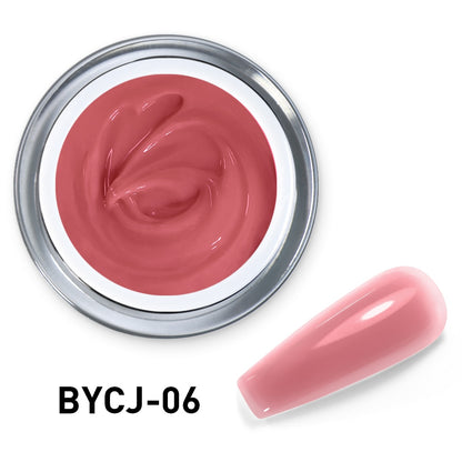 Beautilux Soak Off Hard Builder Nail Art Gel UV LED Clear Pink Nude Camouflage Milky Nail Enhancement Extension Gel Nails 10g