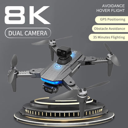 HJ90 PRO GPS Drone 8K Dual HD Câmera Obstáculo Evitar o Tempo de Flighting 35Min 5G WIFI FPV Dobrável Quadcopter RC Dron Presentes
