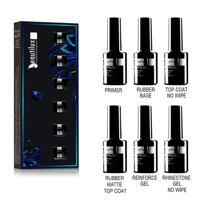 Beautilux Soak Off Contruction Nails Gel Kit 10g*12pcs Clear Pink White Camouflage UV LED Construction Extension Art Set