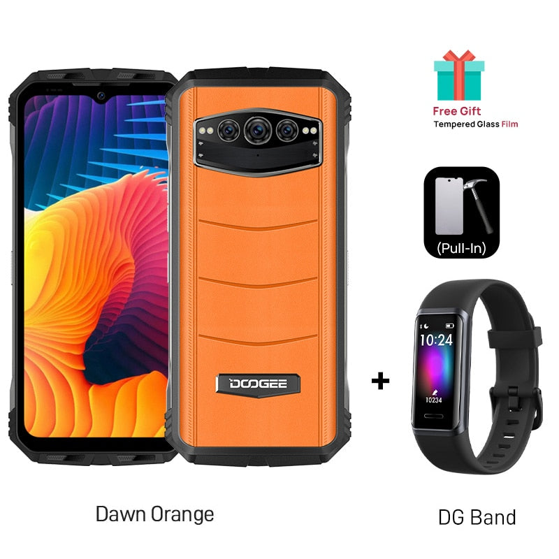 DOOGEE V30 eSIM Dual Speakers 5G Rugged Phone 8+256GB Dimensity 900 Wifi 6 Soc 6nm 6.58"FHD 120Hz Display 108MP Camera 10800mAh
